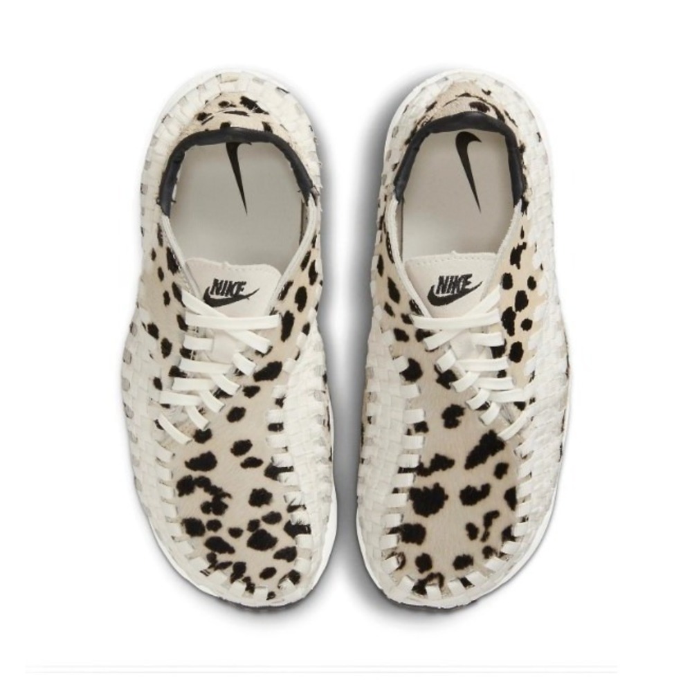 Nike Air Footscape Woven White Cow Print FB1959-102 Womens Size 11 Sneakers - Picture 4 of 6